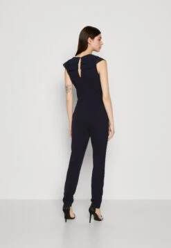 Wal G Priya Ruffle - Jumpsuit - Navy Blue -Wal G 5bc3bfb83d7b4c6da253f82a1bcba718