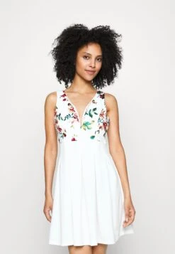 EmbroideredSkater - Jurk - White Floral