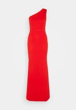 Wal G Wendy One Shoulder Maxi Dress - Jerseyjurk - Red -Wal G 61857755303c41fd80335578ecf33a31