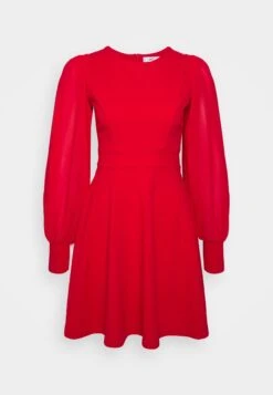 Wal G Kat Sleeve Dress - Jurk - Red -Wal G 64837294389e4fa787710b5bb0d4654c