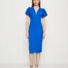 Wal G Antalya Ruffle Midi - Cocktailjurk - Electric Blue