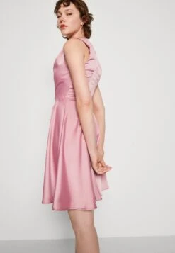 Wal G Logan Cowl Neck Midi - Cocktailjurk - Mauve Pink -Wal G 6a0b7f6c8ecb4a008ae7cd3f0f70b4be