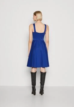 Wal G Muna V Neck Midi - Cocktailjurk - Electric Blue -Wal G 70e504073b964b43bc3b4ea1f1a0691a