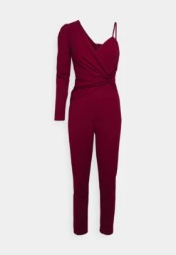 Wal G Ciaramin One Sleeve Jumpsuit - Jumpsuit - Berry Wine -Wal G 7150a0fdc1f740d283263f6954e61c19