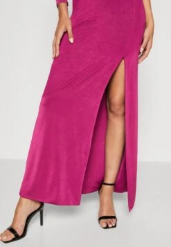 Wal G Arrabella One Sleeve Maxi - Jerseyjurk - Magenta -Wal G 7185c3cc4813489a9156b4283602e0ec