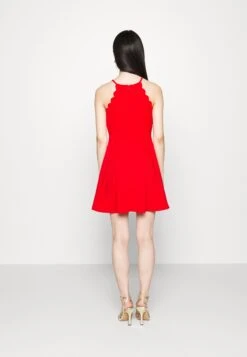 Scallop Edge Dress - Jurk - Red -Wal G 74d6a95582f44c0186cedd8452d47dbc