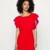 Max Ruffle Skater - Cocktailjurk - Red/Fuchsia