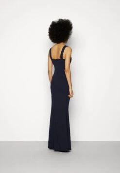 Wal G Taylor V Neck Dress - Galajurk - Navy Blue -Wal G 75e9cb3b7d7540dd83b04a87c6fcde0b