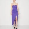 Wal G Gina V Neck Maxi - Jerseyjurk - Purple