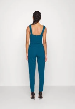 Wal G V Neck - Jumpsuit - Dark Teal Blue -Wal G 788d7e810cc043d9bf90bd2a2171d985