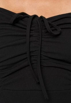 Cyndee Front Tie Midi Dress - Jerseyjurk - Black -Wal G 78dc83b3f5c64b509e6bd350020e6978