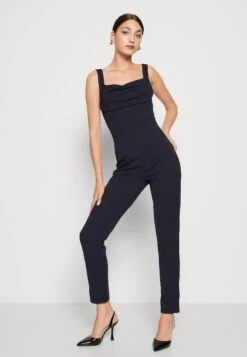 Wal G Serena Pleated - Jumpsuit - Navy Blue -Wal G 7a3662e2aea14cf08898784ebc291f77
