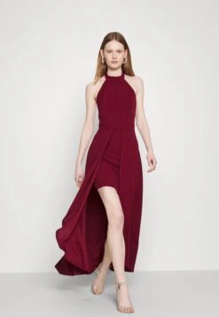 Wal G Yanny Halter Neck Bodycon - Galajurk - Berry Wine -Wal G 7d2387ee890a4c7fb6e153a19396f91d