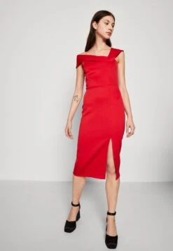 Wal G Delila Strap Midi - Jerseyjurk - Red -Wal G 7e8c238d95a940f1ac1b779a3fe8f79d