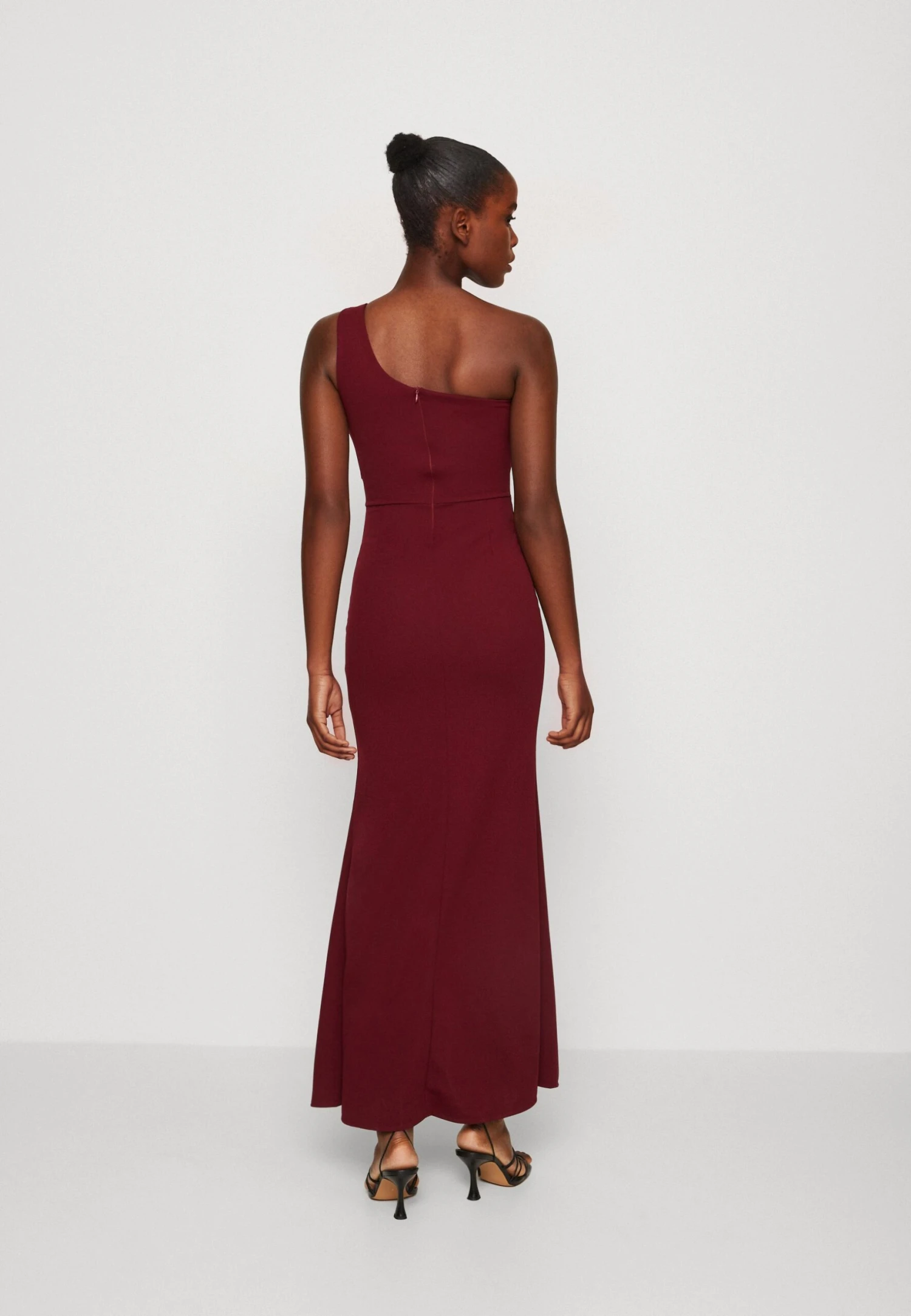 Wal G Soya One Shoulder Maxi Dress - Jerseyjurk - Berry Wine 3 Wal G Soya One Shoulder Maxi Dress - Jerseyjurk - Berry Wine - Afbeelding 3