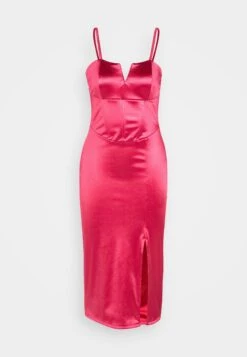 Wal G Saira Midi - Etui-Jurk - Fuchsia -Wal G 815a660dfbf845bd92fa32c2077d2a5a