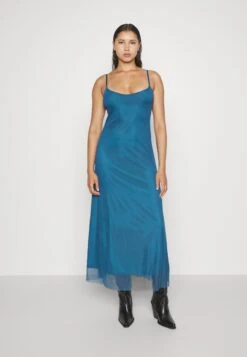 Wal G Sandy - Maxi-Jurk - Dark Teal Blue -Wal G 83341e8d1431481cbc27b1b97cb8b9da