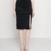 Wal G Valentines Heart Midi Skirt - Kokerrok - Black