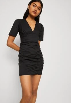 Wal G Jack Rouched Mini - Etui-Jurk - Black -Wal G 83c898b7e5ba45649c27a0f4e6ec1a37