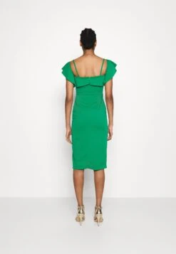 Zimmi Off Shoulder Midi Dress - Jerseyjurk - Leaf Green -Wal G 8692919350f44a1ebc39de1450eaceb8