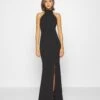 Wal G Sara Halter Neck Maxi Dress - Galajurk - Black