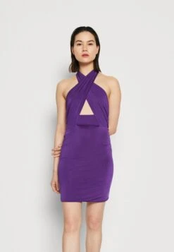 Wal G Party Lady Halter Neck Mini - Jerseyjurk - Purple
