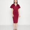 Wedding Petite Betty Wrap Midi Dress - Etui-Jurk - Wine