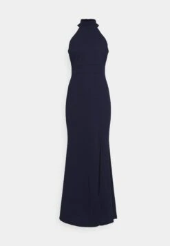 Halter Neck Maxi Dress - Cocktailjurk - Navy Blue -Wal G 920cd7bb90c84aa6b2343f28ea510460