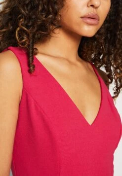 Wal G Sweeny Peplum Midi Dress - Jerseyjurk - Dark Fuchsia -Wal G 935fb0d745d74258997192c3efb1245d