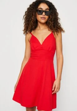 Wal G Jina Skater Dress - Jerseyjurk - Red -Wal G 9518307f0407463d852d1c0b87c928b1