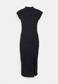 Bambinaroll Neck Midi Dress - Jerseyjurk - Black -Wal G 952bc4b0349c4101a7fe349fba021bfa