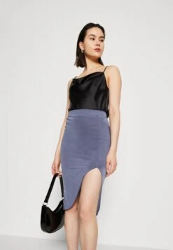 Wal G Party Ty Midi Skirt - Kokerrok - Denim Blue -Wal G 96b6291bad474f90bfa4f7e1c382d2c2