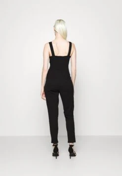Contrast Plunge - Jumpsuit - Black -Wal G 9866c2e67f4d46fe9c7a742265bfa064