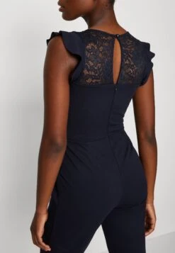 Wal G Ruffle With Back Insert - Jumpsuit - Navy Blue -Wal G 9bf04508bbbd4e029767ce99d7433518