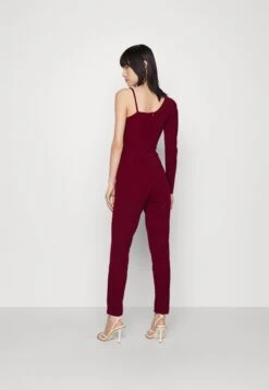Wal G Ciaramin One Sleeve Jumpsuit - Jumpsuit - Berry Wine -Wal G a828e7030e6542dbaff1ec783c5660e1