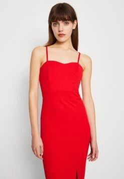Wal G Jeane Strappy Maxi - Jerseyjurk - Red -Wal G aa2dc72f03e547268b7cd8baa9edbdea