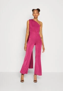 Wal G Cece Cape Sleeve- Jumpsuit - Magenta