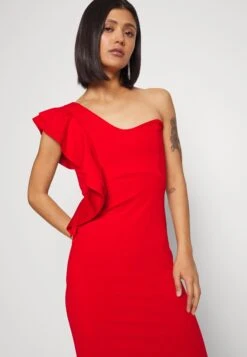Wal G One Shoulder Maxi Dress - Cocktailjurk - Red -Wal G ad36bd7b84214050aa26dcf7292e9da9
