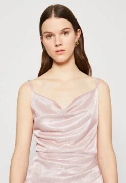 Wal G Party Hallis Shimmer Midi - Cocktailjurk - Pink -Wal G ad63ea5a1d00470a9c2a779a9f109dc7