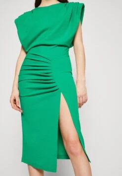 Wal G Cruise Collection Roxy Power Shoulder Midi - Cocktailjurk - Leaf Green -Wal G ae41302555a74424bc8865edfeb5d6c7
