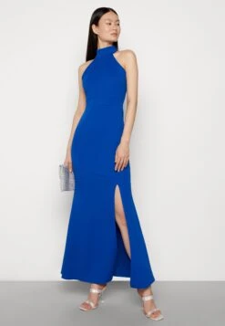 Wal G Halter Neck Maxi Dress - Galajurk - Electric Blue -Wal G b117b94f8165423880faa056f7ec02ba