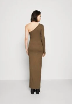 Wal G Party Ash One Shoulder Maxi - Jerseyjurk - Khaki Green -Wal G b5c9a20921cd4602a81a62de982f81d7