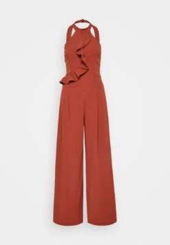 Wal G Penelope Frill - Jumpsuit - Burnt Orange -Wal G b5cb881c2e494d82afb3d891575c9a1b