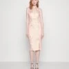 Wal G Wedding Alma V Neck Midi - Jerseyjurk - Light Pink