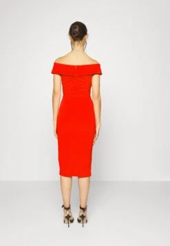 Wal G Zara Midi Dress - Cocktailjurk - Red -Wal G bad4f2e2f7774f1a803efab38dc05621