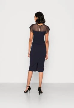 Wal G Dylan Midi Dress - Cocktailjurk - Navy -Wal G bb1a8edf4cd8437a86b1d9fd8be9d80f