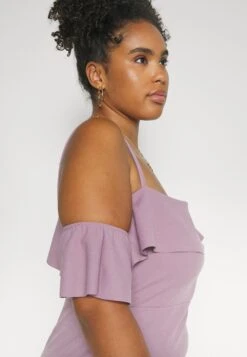 Andy Ruffle Midi - Jerseyjurk - Mauve Pink -Wal G bc8d97242556498683415d621265abe6