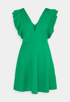 Frill Sleeves Dress - Jurk - Leaf Green -Wal G bdf36aafe3e74b419e6b9910a9d69586