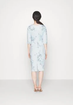 Isabella Wrap Print Midi - Jerseyjurk - Baby Blue -Wal G be19533e865c401b88f5f5f7a87fec17