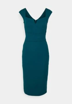 Wal G Nora Midi Dress - Jerseyjurk - Dark Teal Blue -Wal G bed047058c9a409c89d70522a2c62c1d
